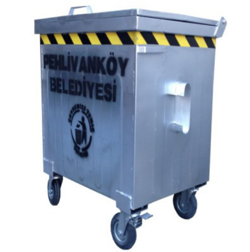 400 Litre Galvaniz Çöp Konteyneri - L 603